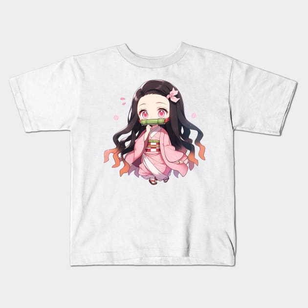 nezuko Kids T-Shirt by fancy ghost